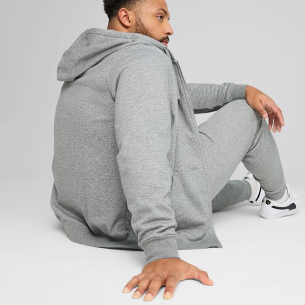 Essentials No. 1 Logo Full-Zip Hoodie Men, Medium Gray Heather, extralarge