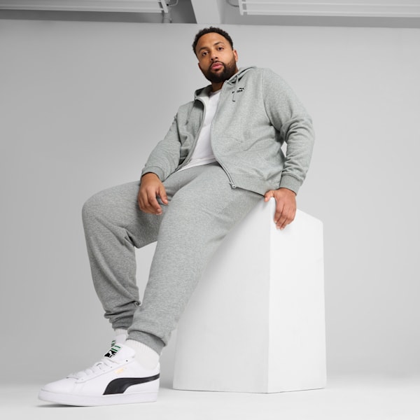 Essentials No. 1 Logo Full-Zip Hoodie Men, Medium Gray Heather, extralarge
