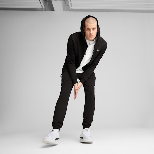 Essentials Fleece Men's Full-Zip Hoodie, PUMA Black, extralarge