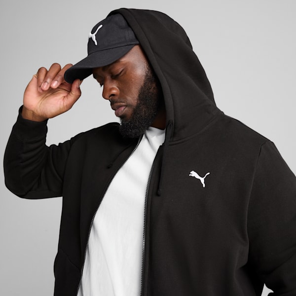 Essentials Fleece Men's Full-Zip Hoodie, PUMA Black, extralarge