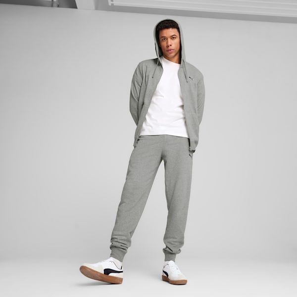 Essentials Fleece Men's Full-Zip Hoodie, Medium Gray Heather, extralarge