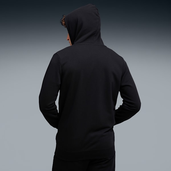 Essentials Men's Rubber Print Full-Zip Hoodie, PUMA Black, extralarge-IND