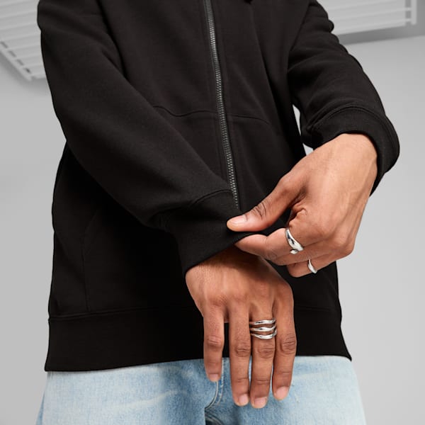 Essentials French Terry Men's Full-Zip Hoodie, PUMA Black, extralarge