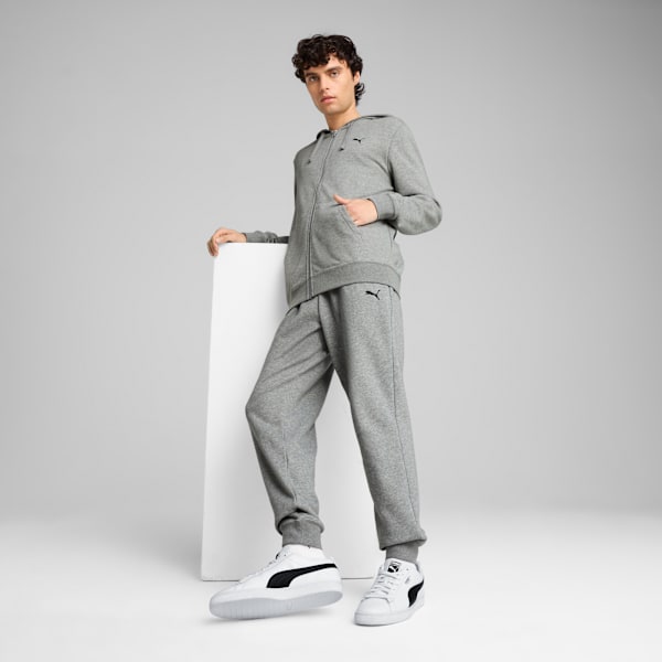 Essentials Men's Rubber Print Full-Zip Hoodie, Medium Gray Heather, extralarge-IND