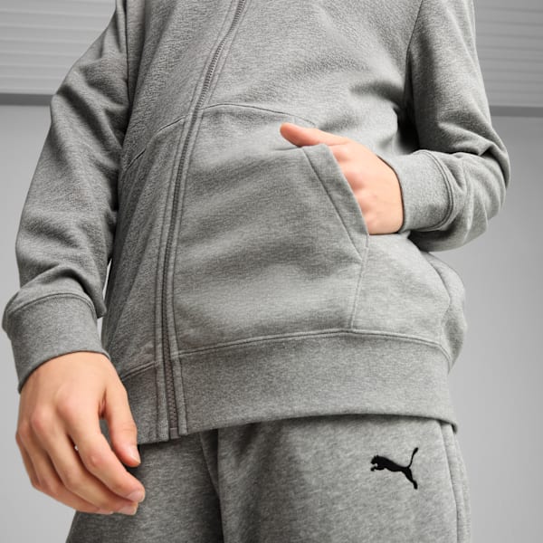 Essentials Men's Rubber Print Full-Zip Hoodie, Medium Gray Heather, extralarge-IND