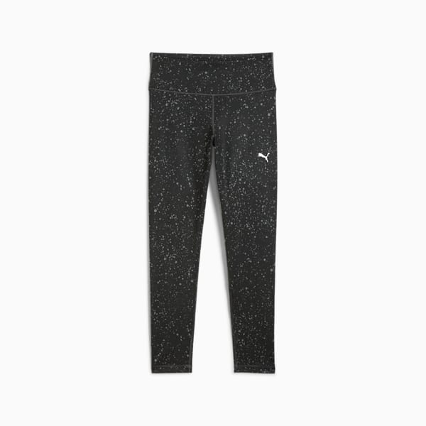 TRAIN FAVORITE Big Kids' Tights, PUMA Black-AOP, extralarge
