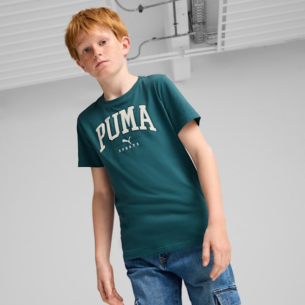 Playera juvenil PUMA SQUAD Big Graphic, Cold Green, extralarge