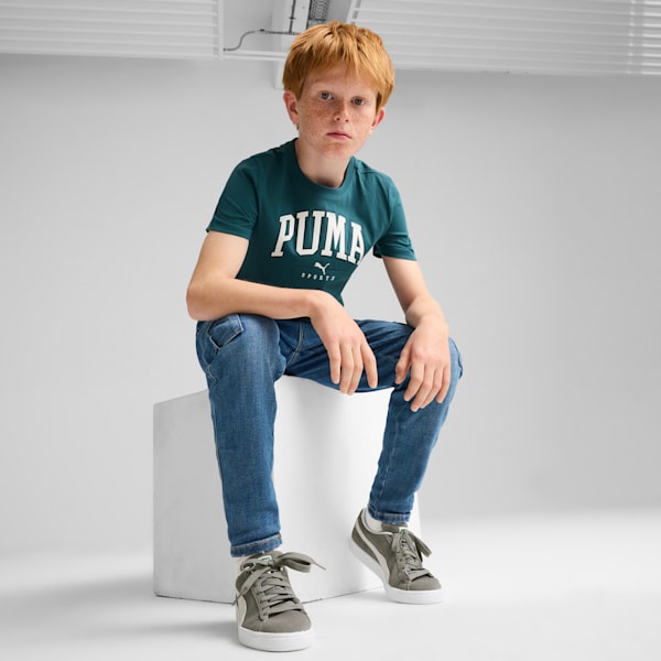 Playera juvenil PUMA SQUAD Big Graphic, Cold Green, extralarge