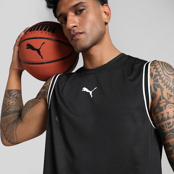 Winning Shot Mesh Men's Basketball Tank, PUMA Black, extralarge-IND