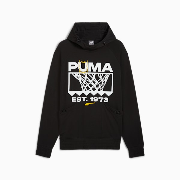 Winning Shot Men's Graphic Basketball Hoodie, PUMA Black, extralarge