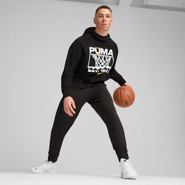 Winning Shot Men's Graphic Basketball Hoodie, PUMA Black, extralarge