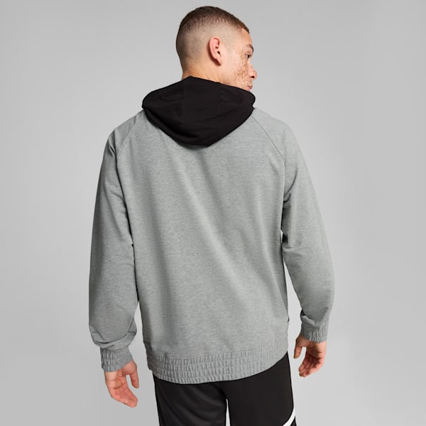 Winning Shot Men's Graphic Basketball Hoodie, Medium Gray Heather, extralarge