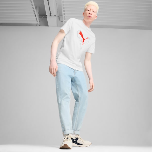T-shirt ESS+ LOGO LAB Cat Homme, PUMA White, extralarge