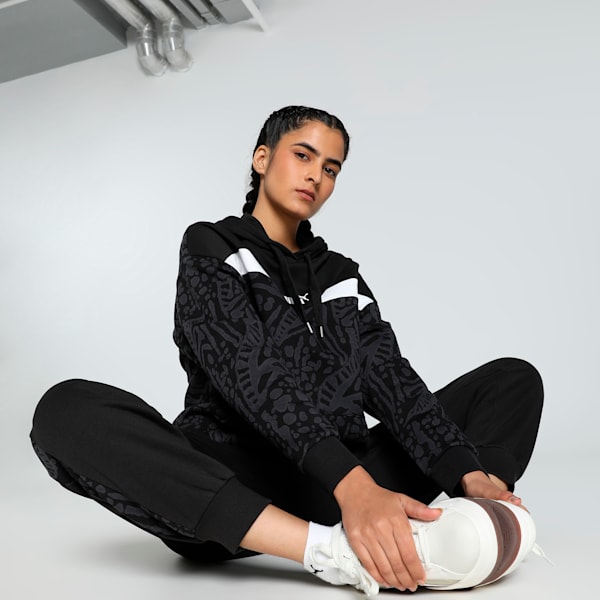 HYPERNATURAL Women's Relaxed Fit Hoodie, PUMA Black, extralarge-IND