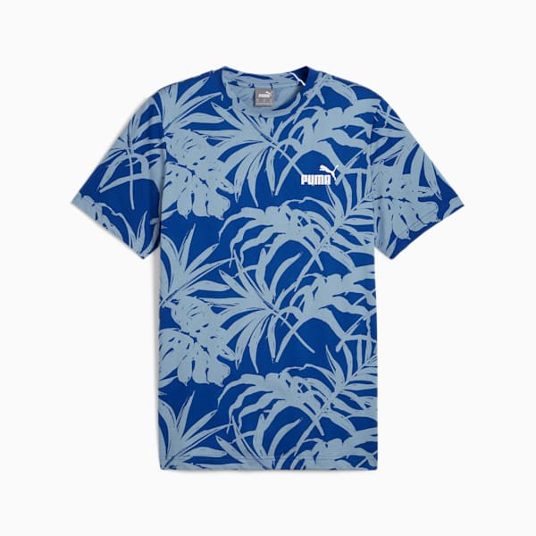 ESS+ PALM RESORT Men's Tee, Cobalt Glaze-AOP, extralarge