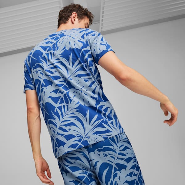 Camiseta para hombre ESS+ PALM RESORT, Cobalt Glaze-AOP, extralarge