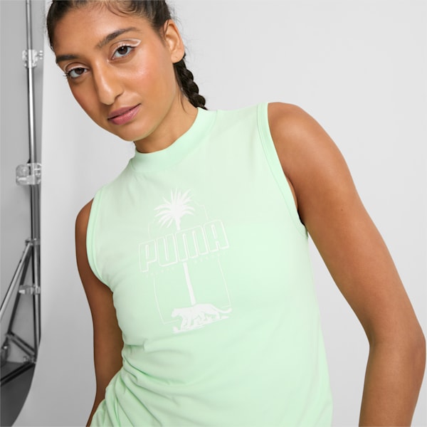 Camiseta sin mangas para mujer ESS+ PALM RESORT, Fresh Mint, extralarge