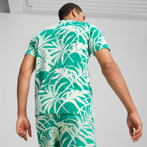 メンズ ESS+ パーム リゾート AOP 半袖 Tシャツ, Sparkling Green-AOP, extralarge-JPN