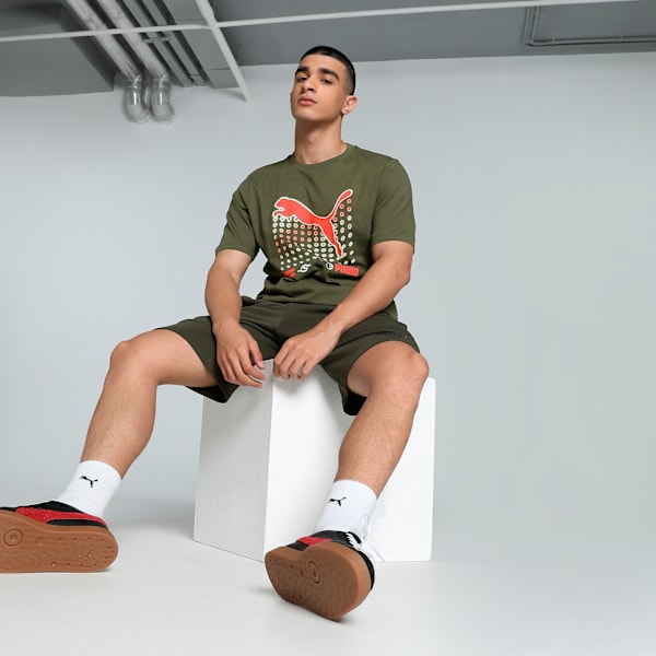 GRAPHICS Cat Gradient Men's Tee, Dark Olive, extralarge-IND