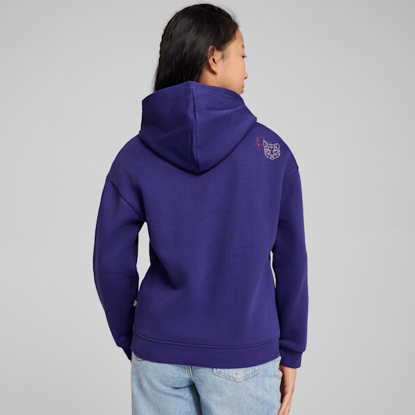Sudadera con capucha juvenil ESS+ STARRY SAFARI, Lapis Lazuli, extralarge