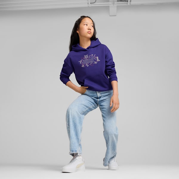 Sudadera con capucha juvenil ESS+ STARRY SAFARI, Lapis Lazuli, extralarge