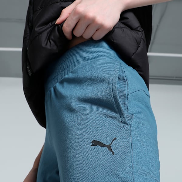 Women's Basic Open Hem Slim Fit Pants, Blue Horizon, extralarge-IND