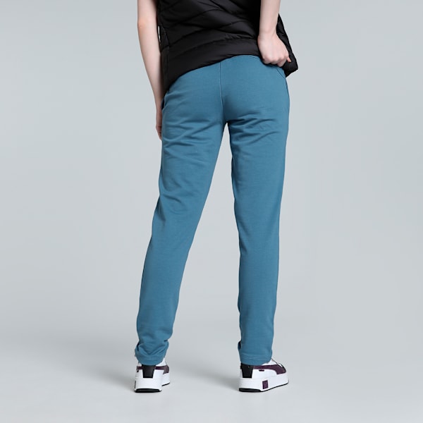 Women's Basic Open Hem Slim Fit Pants, Blue Horizon, extralarge-IND