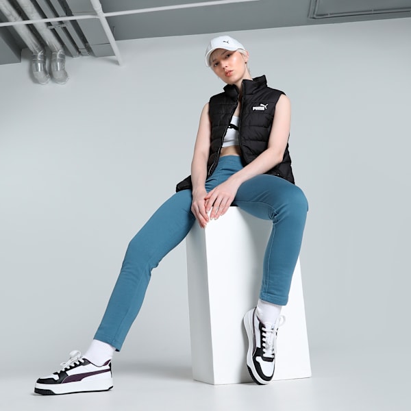 Women's Basic Open Hem Slim Fit Pants, Blue Horizon, extralarge-IND