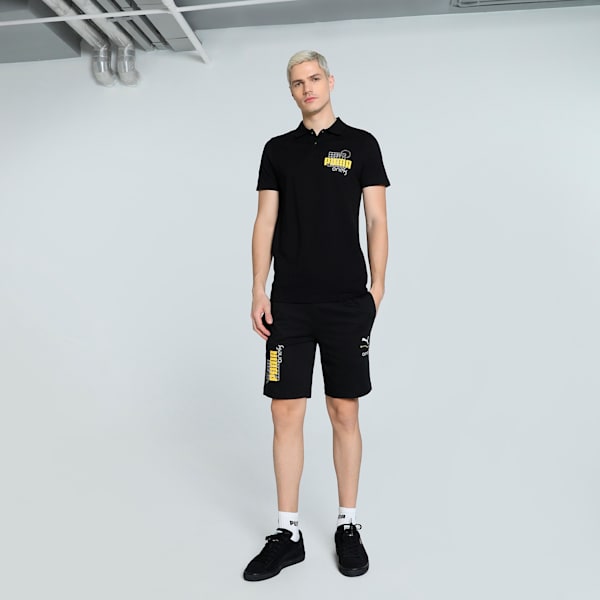PUMA x one8 Men's Graphic Slim Fit Polo, PUMA Black, extralarge-IND