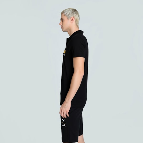 PUMA x one8 Men's Graphic Slim Fit Polo, PUMA Black, extralarge-IND