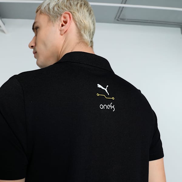 PUMA x one8 Men's Graphic Slim Fit Polo, PUMA Black, extralarge-IND