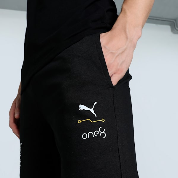 PUMA x one8 Men's Printed Slim Fit Shorts, PUMA Black, extralarge-IND