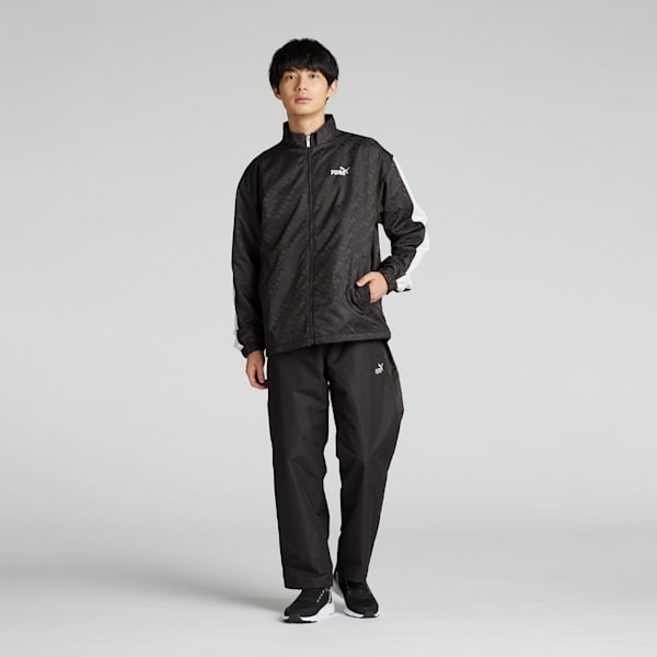 メンズ CORE HERITAGE ウーブン AOP トラックジャケット, PUMA Black, extralarge-JPN