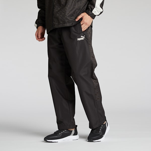 メンズ CORE HERITAGE ウーブン AOP ラインド トラックパンツ, PUMA Black, extralarge-JPN