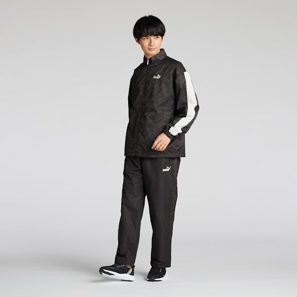 メンズ CORE HERITAGE ウーブン AOP ラインド トラックパンツ, PUMA Black, extralarge-JPN