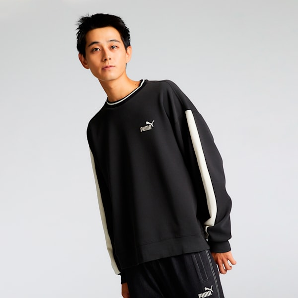 メンズ CORE HERITAGE MX クルースウェット, PUMA Black, extralarge-JPN