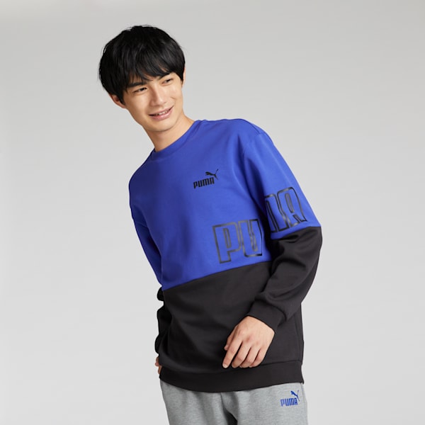 メンズ プーマ パワー MX クルースウェット, Lapis Lazuli, extralarge-JPN