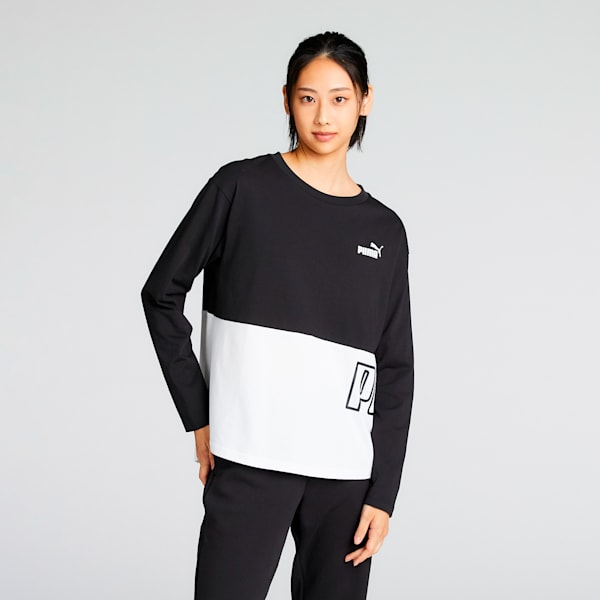 ウィメンズ プーマ パワー MX 長袖 Tシャツ, PUMA Black, extralarge-JPN