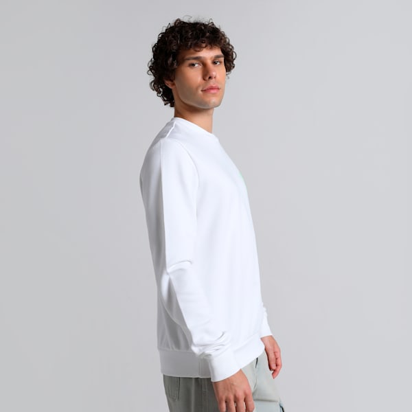 PUMA x one8 Men's Crew-Neck Slim Fit Sweatshirt, PUMA White, extralarge-IND