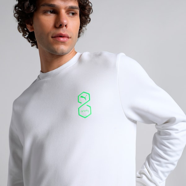 PUMA x one8 Men's Crew-Neck Slim Fit Sweatshirt, PUMA White, extralarge-IND