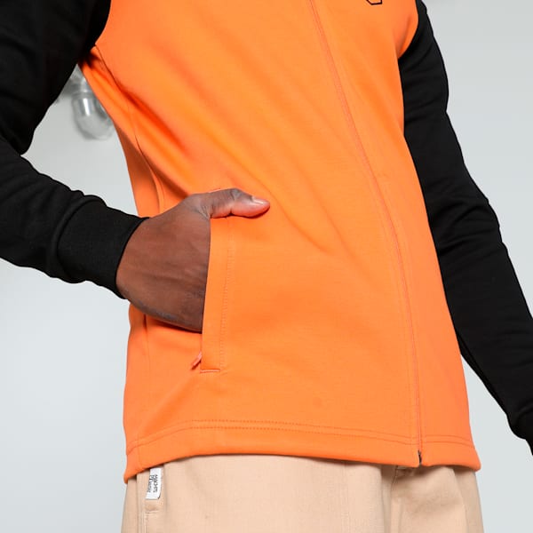 PUMA x one8 Full Zip Men's Slim Fit Sweat Jacket, Maple Syrup, extralarge-IND