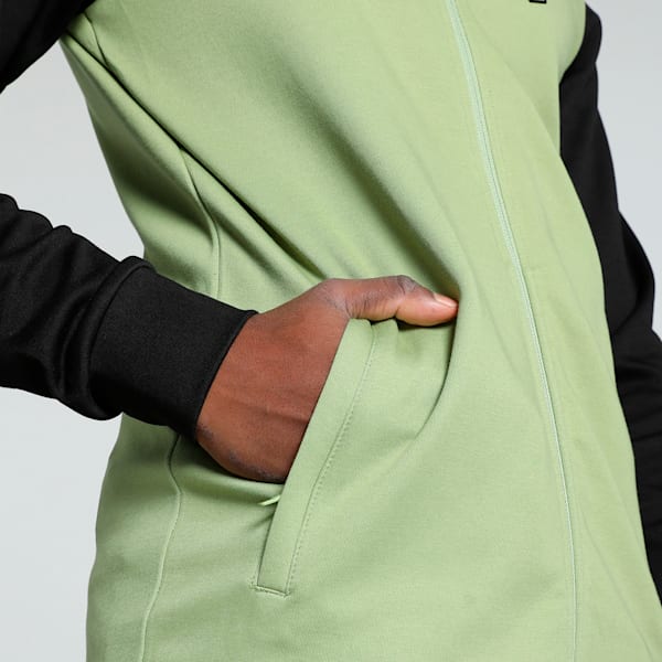 PUMA x one8 Full Zip Men's Slim Fit Sweat Jacket, Calming Green, extralarge-IND