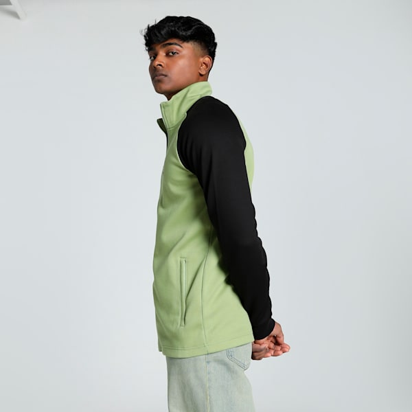 PUMA x one8 Full Zip Men's Slim Fit Sweat Jacket, Calming Green, extralarge-IND