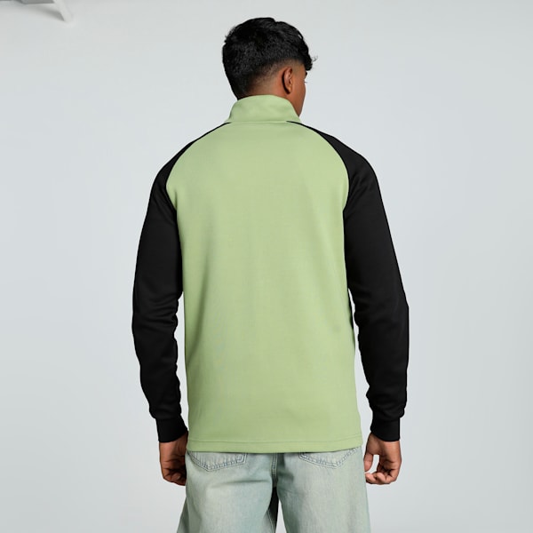 PUMA x one8 Full Zip Men's Slim Fit Sweat Jacket, Calming Green, extralarge-IND