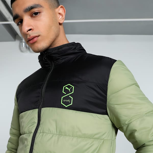 PUMA x one8 Men's Slim Fit Padded Down Jacket, PUMA Black, extralarge-IND