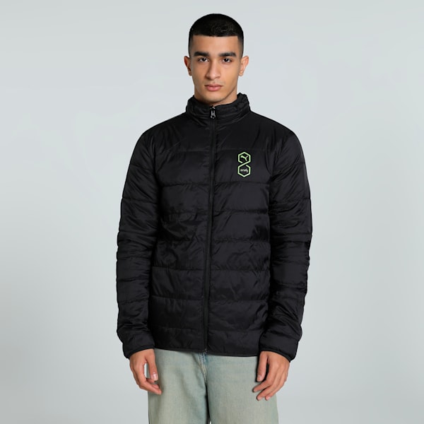 PUMA x one8 Men's Slim Fit Padded Down Jacket, PUMA Black, extralarge-IND