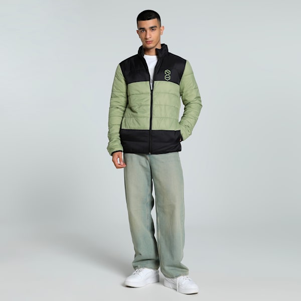 PUMA x one8 Men's Slim Fit Padded Down Jacket, PUMA Black, extralarge-IND