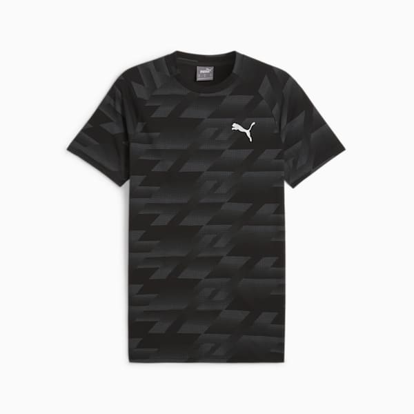 EVOSTRIPE Men's Printed Slim Fit T-shirt, PUMA Black, extralarge-IND