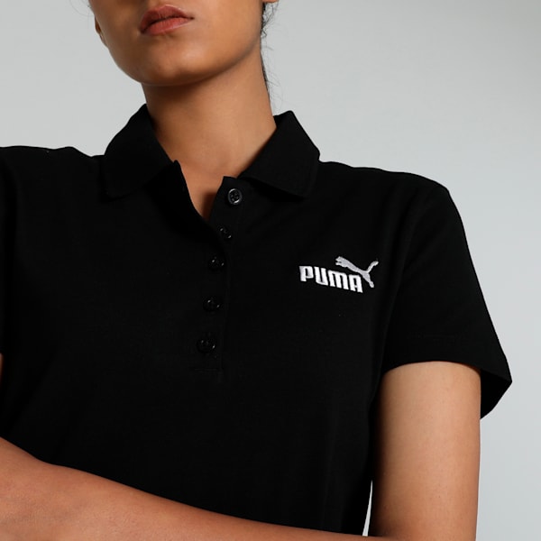 Women's Pique Polo, PUMA Black, extralarge-IND