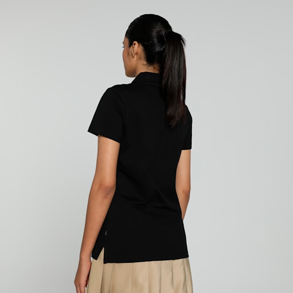 Women's Pique Polo, PUMA Black, extralarge-IND